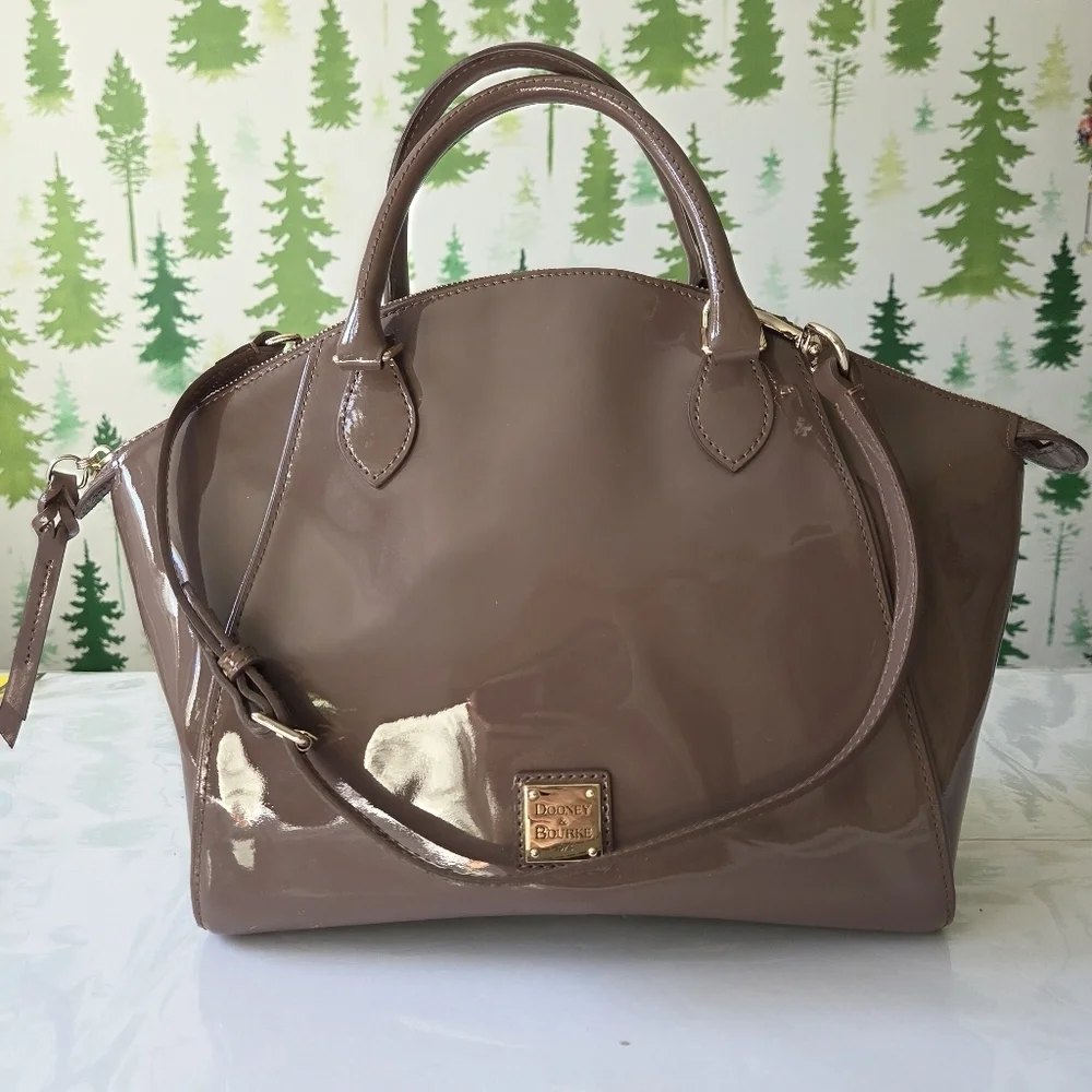 Dooney & Bourke Mink Patent Leather Handbag